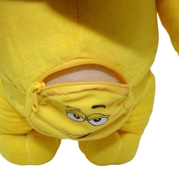 Nanco M & M Yellow With Zippered Pouch 17 In Stuffed Plush Toy Merchandise - Picture 5 of 7